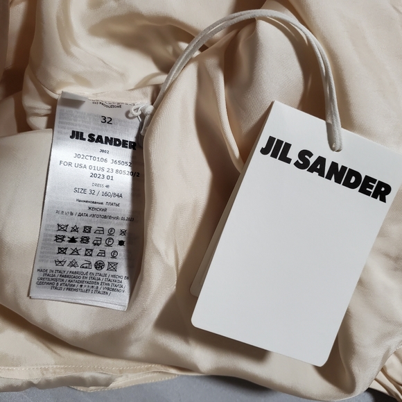 NWT$2,270 Jil Sander Pleated Tiered Sleeveless Midi-Dress Sz 32 (US 2) - Picture 12 of 16